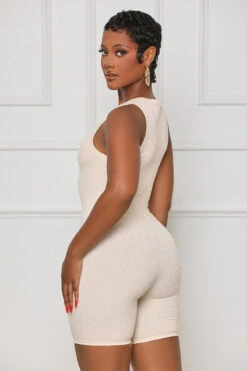 Contour Ribbed Romper (Cream) -Lilly's Kloset lillys6 6 2334183