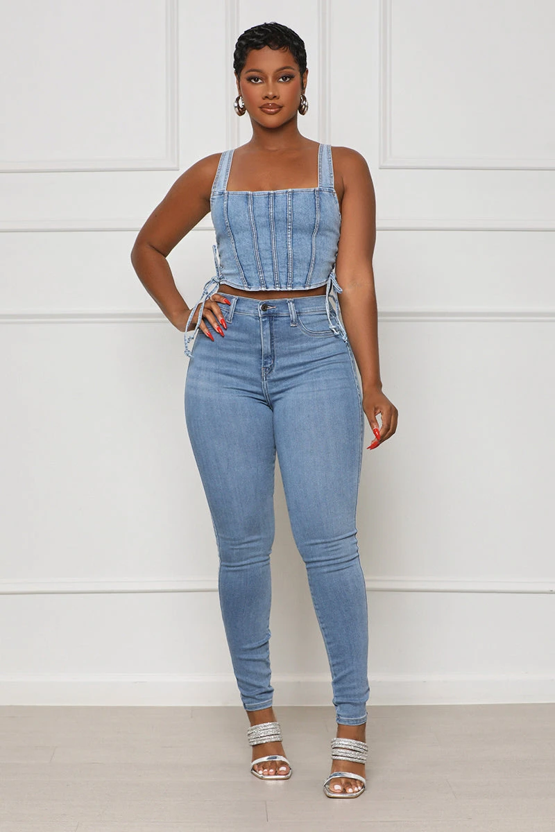Take Notice Corset Denim Top 6 Take Notice Corset Denim Top - Image 6