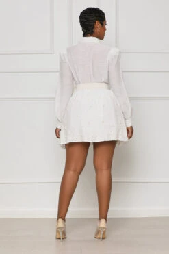 Only Elegance Embellished Mini Dress (White) -Lilly's Kloset lillys6 6 2334577