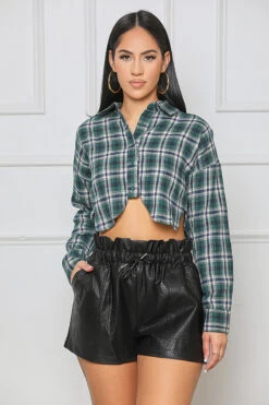 Luxe Life High Waist Faux Leather Shorts (Black)- FINAL SALE